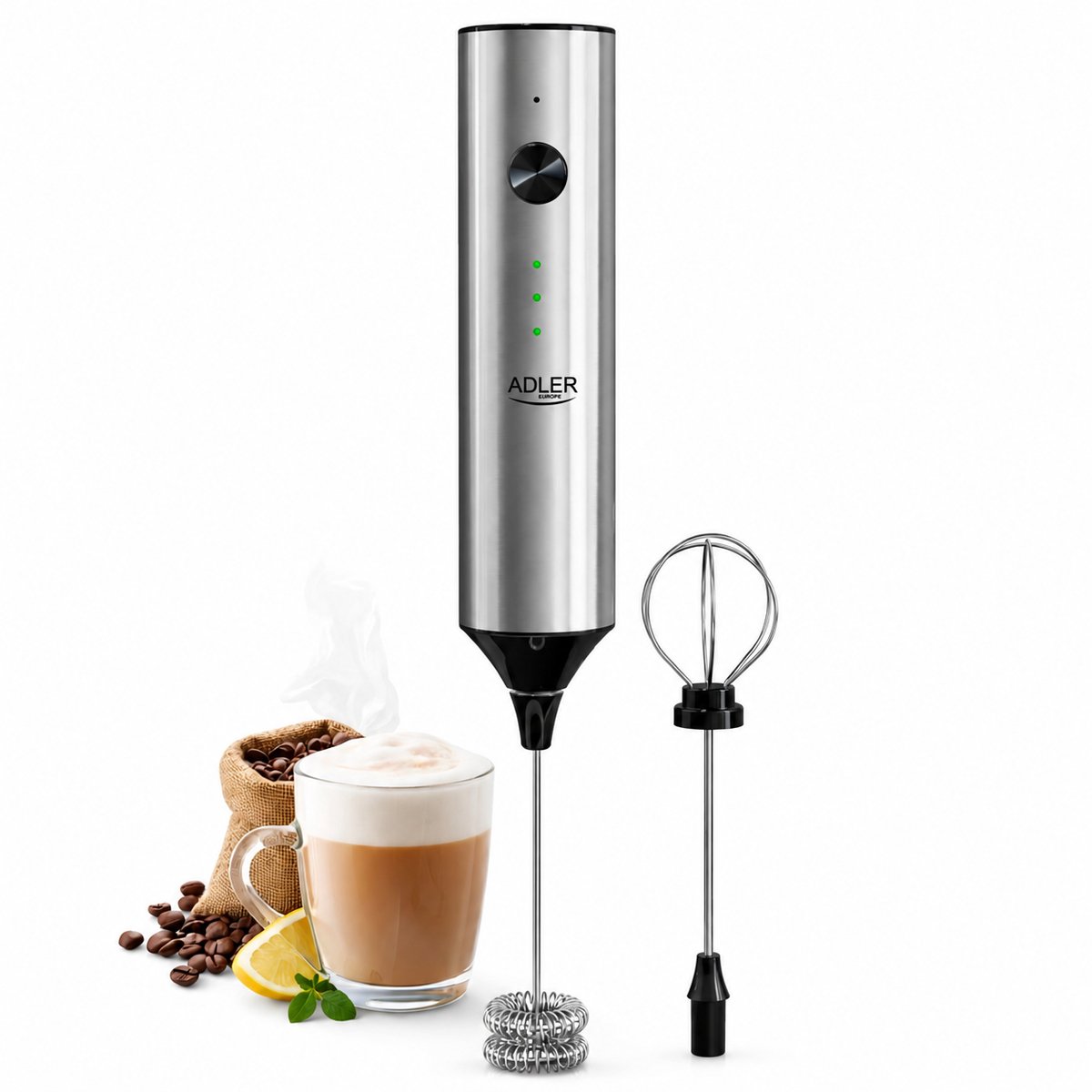 Veya Melkopschuimer Handmatig - Electrische Melkopschuimer - Draadloos - RVS - Koffie - Matcha klopper - Maximaal schuimvermogen