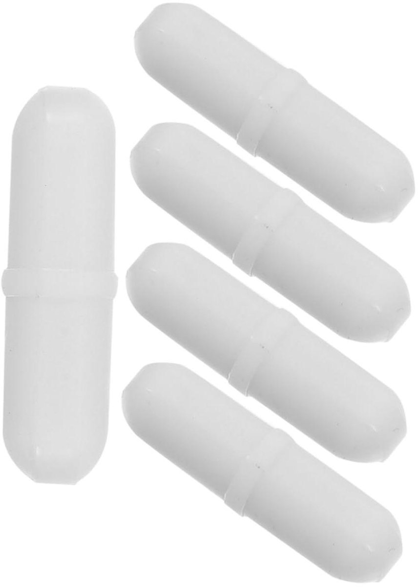 Magnetische Roerstaafjes - Mixer Staafjes - Laboratorium Experimenten - PTFE Materiaal - 5 Stuks - Wit