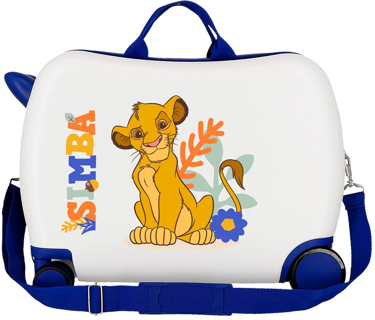 Disney The Lion King Simba Kinderkoffer - Loopkoffer & Reiskoffer - Hardcase ABS - 50 cm - Wit/Blauw