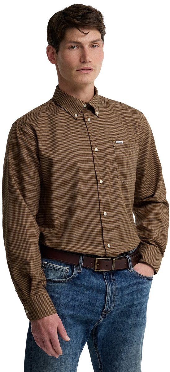 Barbour casual overhemd khaki
