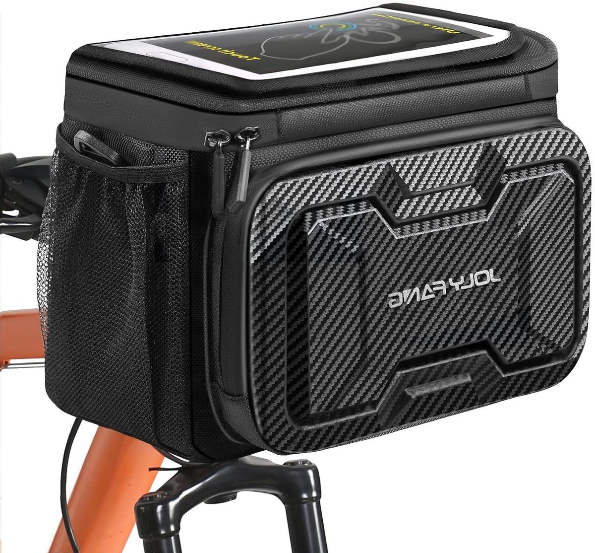 Fiets Stuur Tas - Fietstas Bagage - Veilig Onderweg - Waterdicht Touchscreen - 7 Liter Capaciteit - Zwart