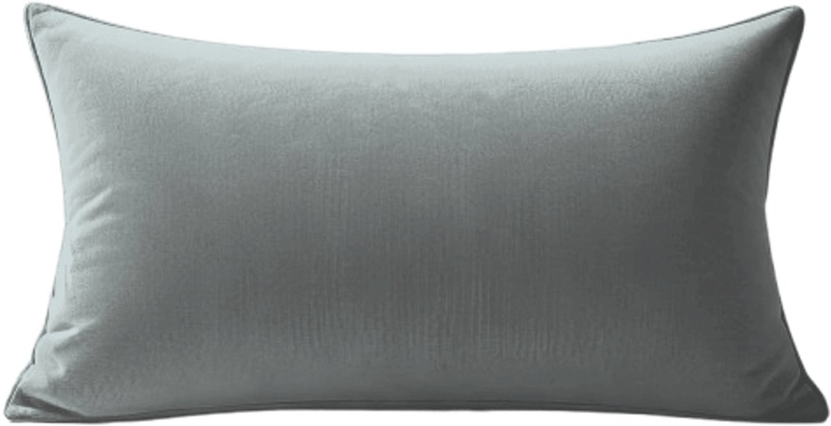 MMO-EURO Martyna Opiełka Decoratieve Kussenhoes Velours 60x30 cm - Zacht & Stijlvol Grijs