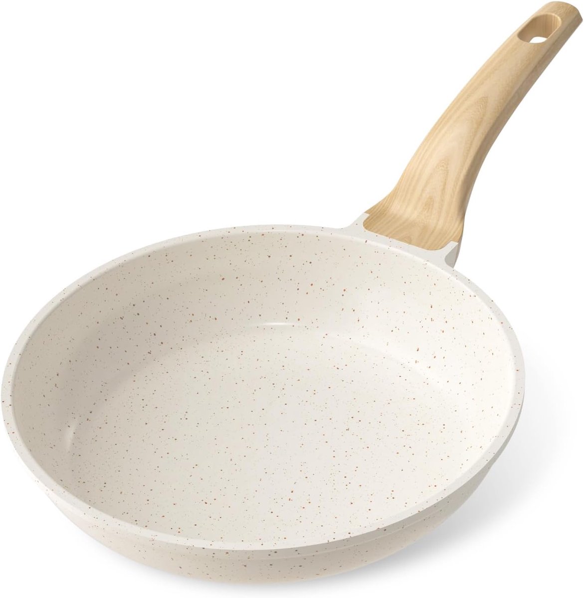 YASHE koekenpan - 20 cm - antiaanbak - inductie - wit