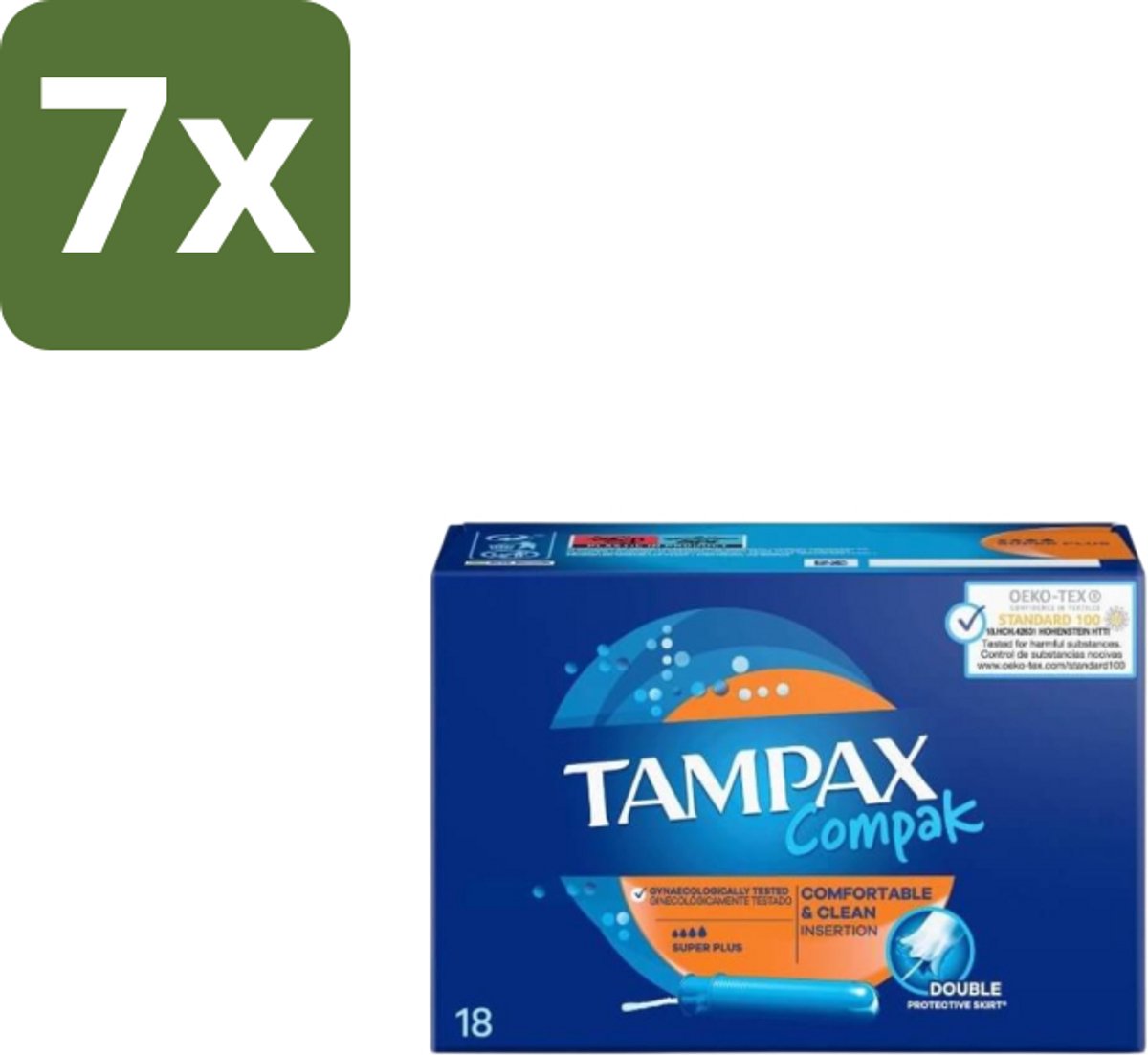Tampax Compak – Tampons – Super Plus - Bulkverpakking - 7 stuks