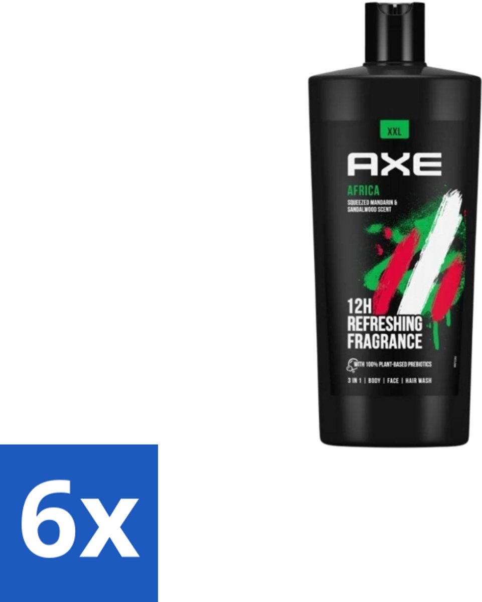 AXE – Douchegel – Africa – 700 ml - Voordeelverpakking - 6 stuks
