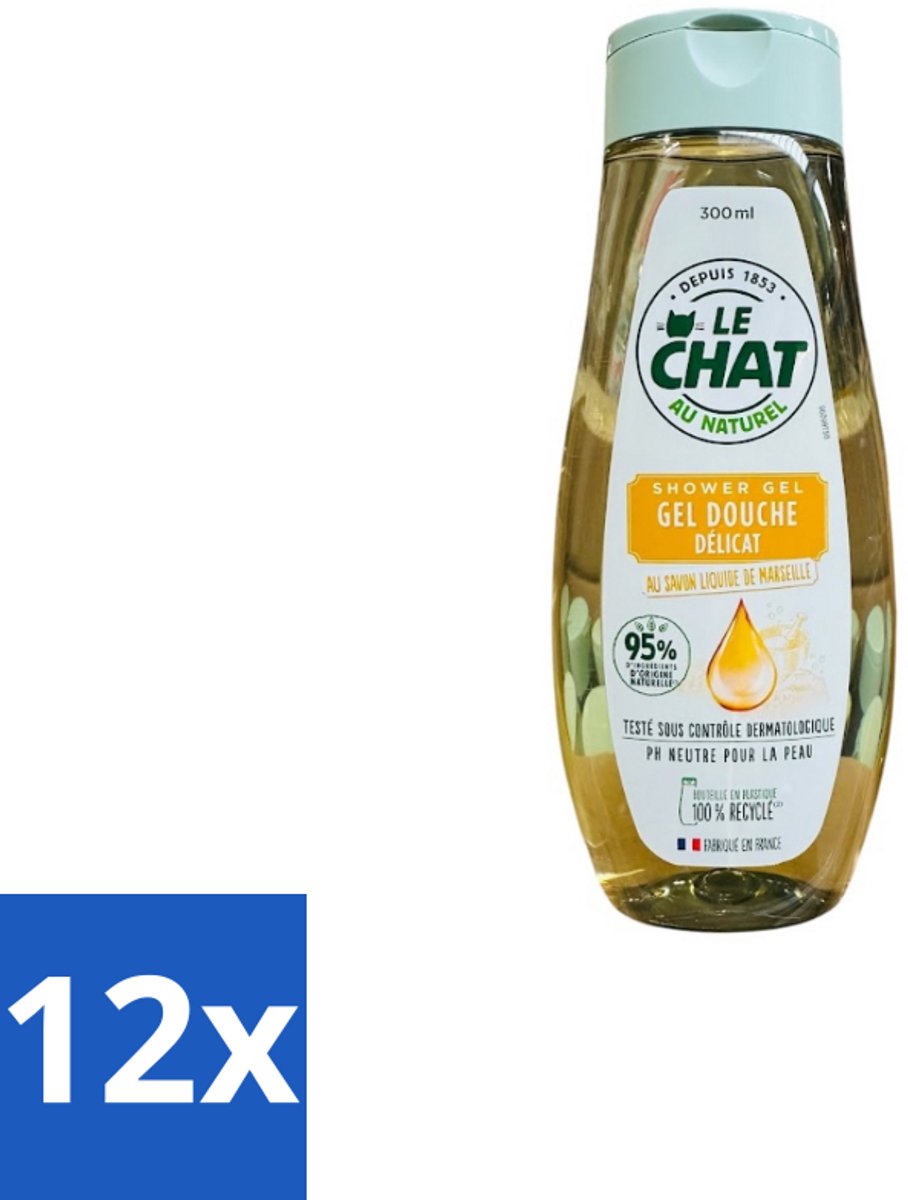 Le Chat – Douchegel – Marseille – 300 ml - Voordeelverpakking - 12 stuks