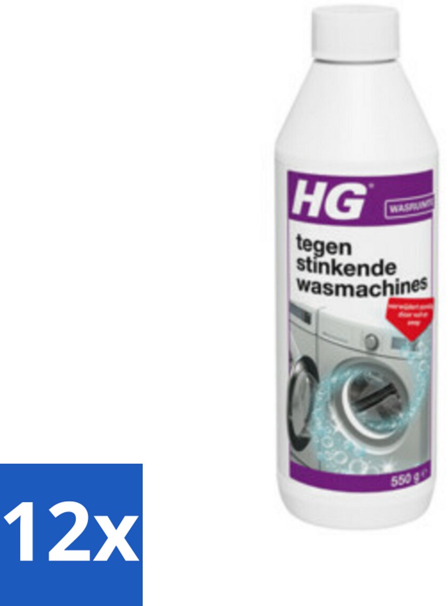 12 x HG Tegen Stinkende Wasmachines 550 gr - Wasmachine Reiniger - Wasmachine Schoonmaken - Wasmachine Geur - Wasmachine Stinkt - Wasmachine Onderhoud