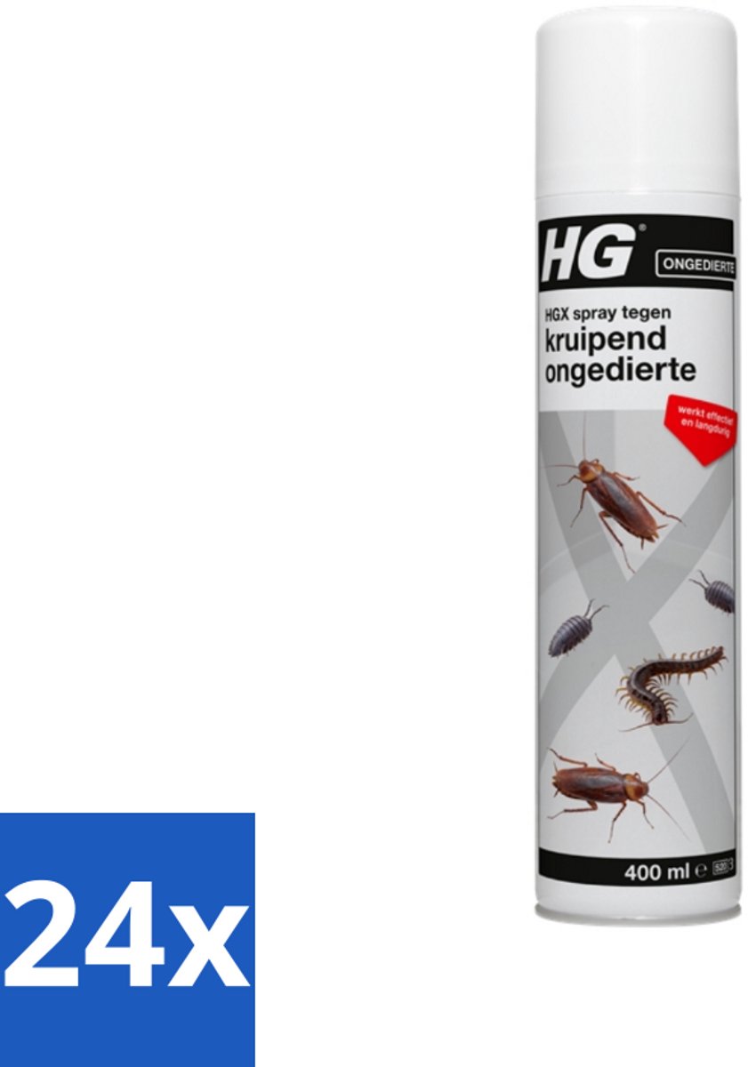 24 x HG X Tegen Kruipend Ongedierte 400 ml - Kruipend Ongedierte - Mieren Bestrijding - Kakkerlakken Bestrijding - Ongedierte Spray - Ongedierte Bestrijding Huis
