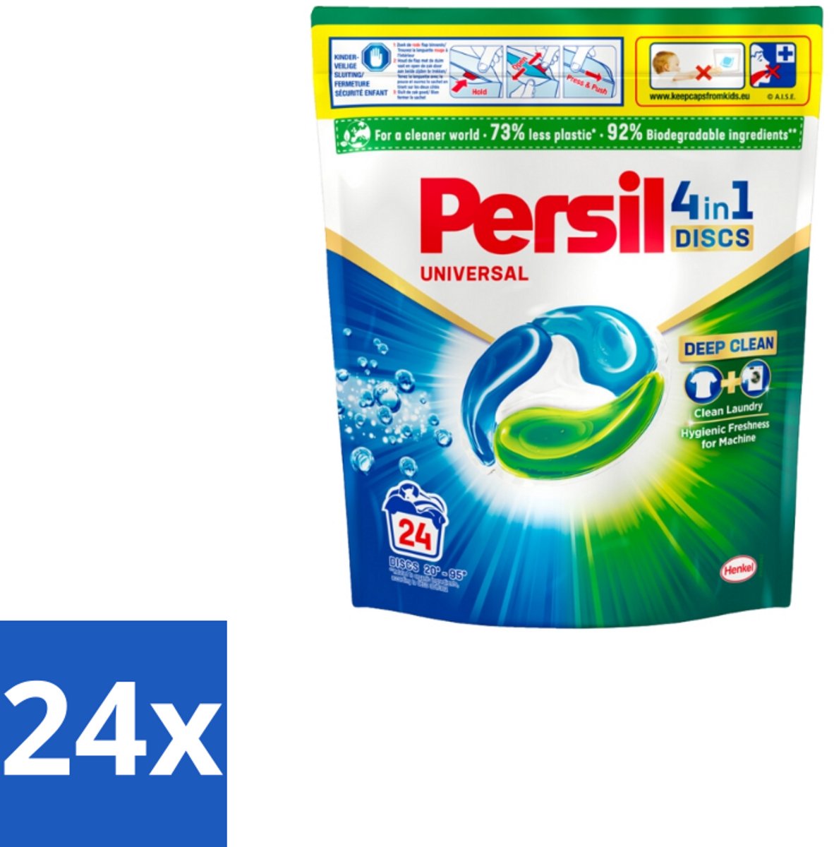 Persil – Wasmiddel Discs – Universeel - 24 Capsules - Voordeelverpakking - 24 stuks