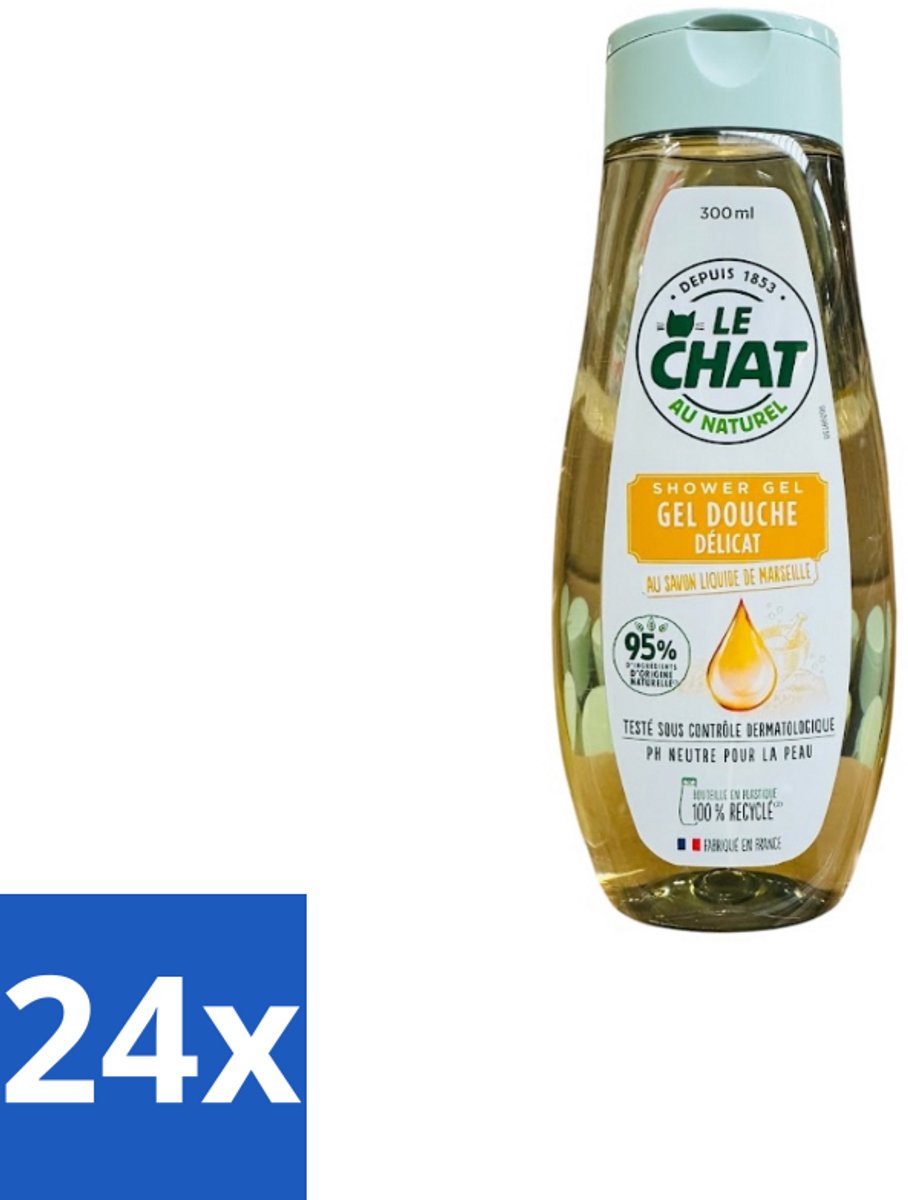 Le Chat – Douchegel – Marseille – 300 ml - Voordeelverpakking - 24 stuks