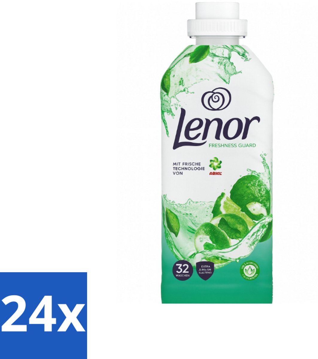 Lenor – Wasverzachter – Freshness Guard – 32 Wasbeurten – 800 ml - Voordeelverpakking - 24 stuks