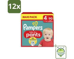 Pampers – Luierbroekjes – Baby Dry Pants Maat 4 – 90 Luiers - Voordeelverpakking - 12 stuks - Baby luier - Luierbroek