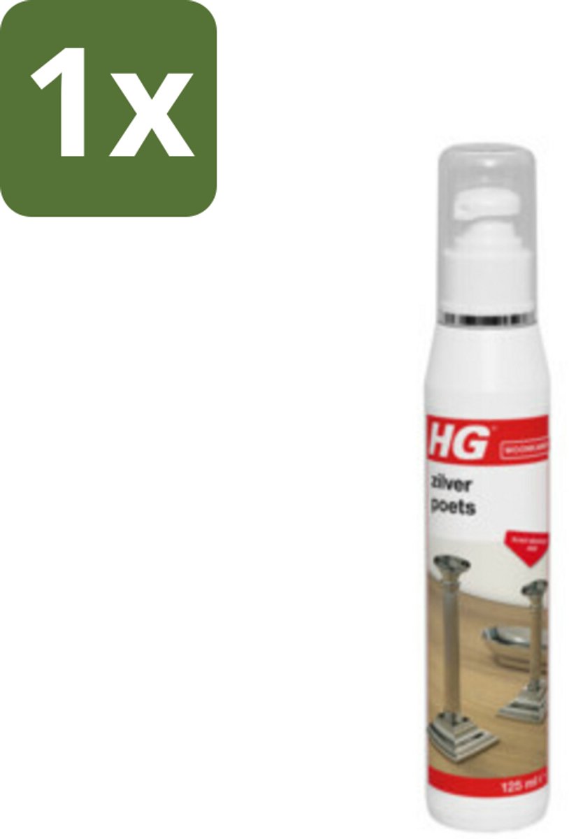 1 x HG Zilverpoets 125 ml - Zilverpoets - Zilver Reinigen - Zilver Aanslag Verwijderen - Zilver Krassen Vermijden - Zilveren Voorwerpen Reinigen