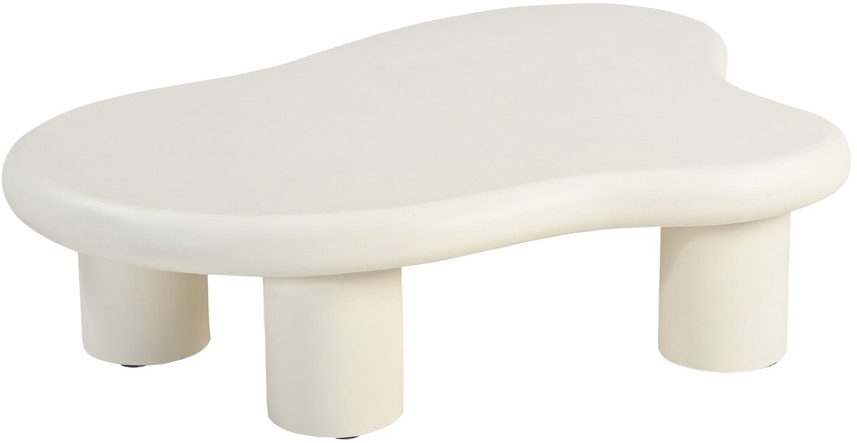 Livingfurn Salontafel Feline - Ivoor Beton - 120x88x30cm
