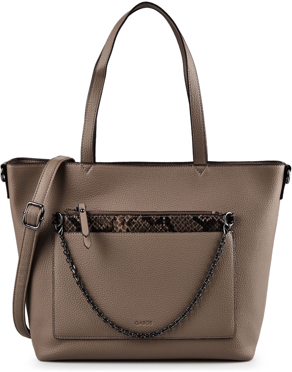 Gabor schoudertas Kareen Zip Shopper Taupe