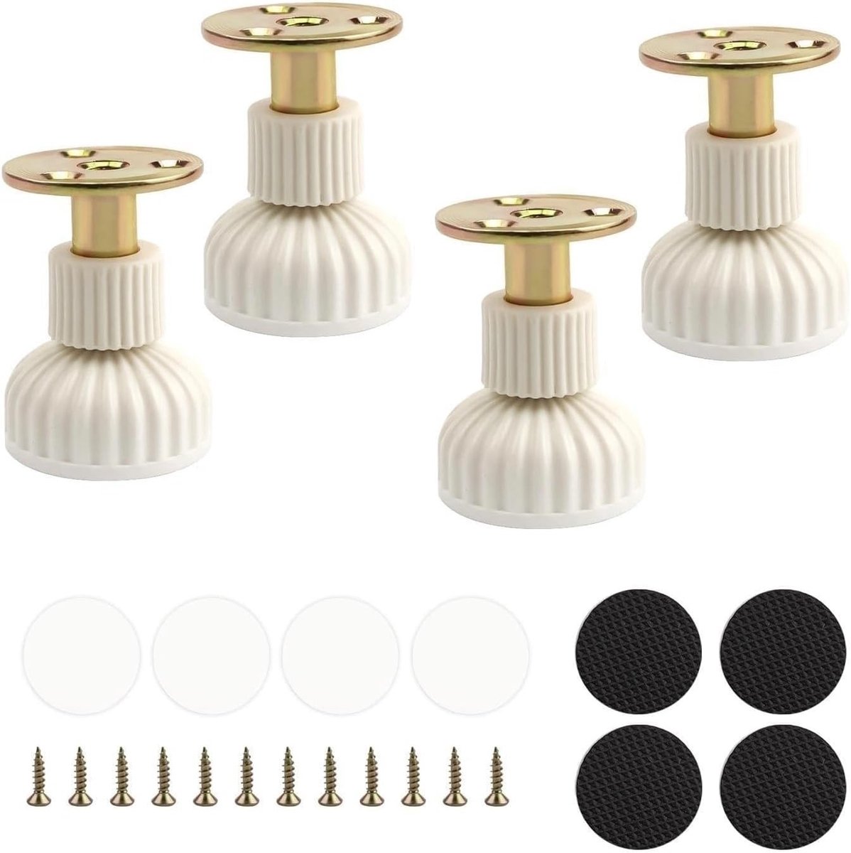 Verstelbare meubelpoten set van 4 – Hoogte 54-63 mm – Ideaal voor meubels, meubels aanpassen, meubelaccessoires