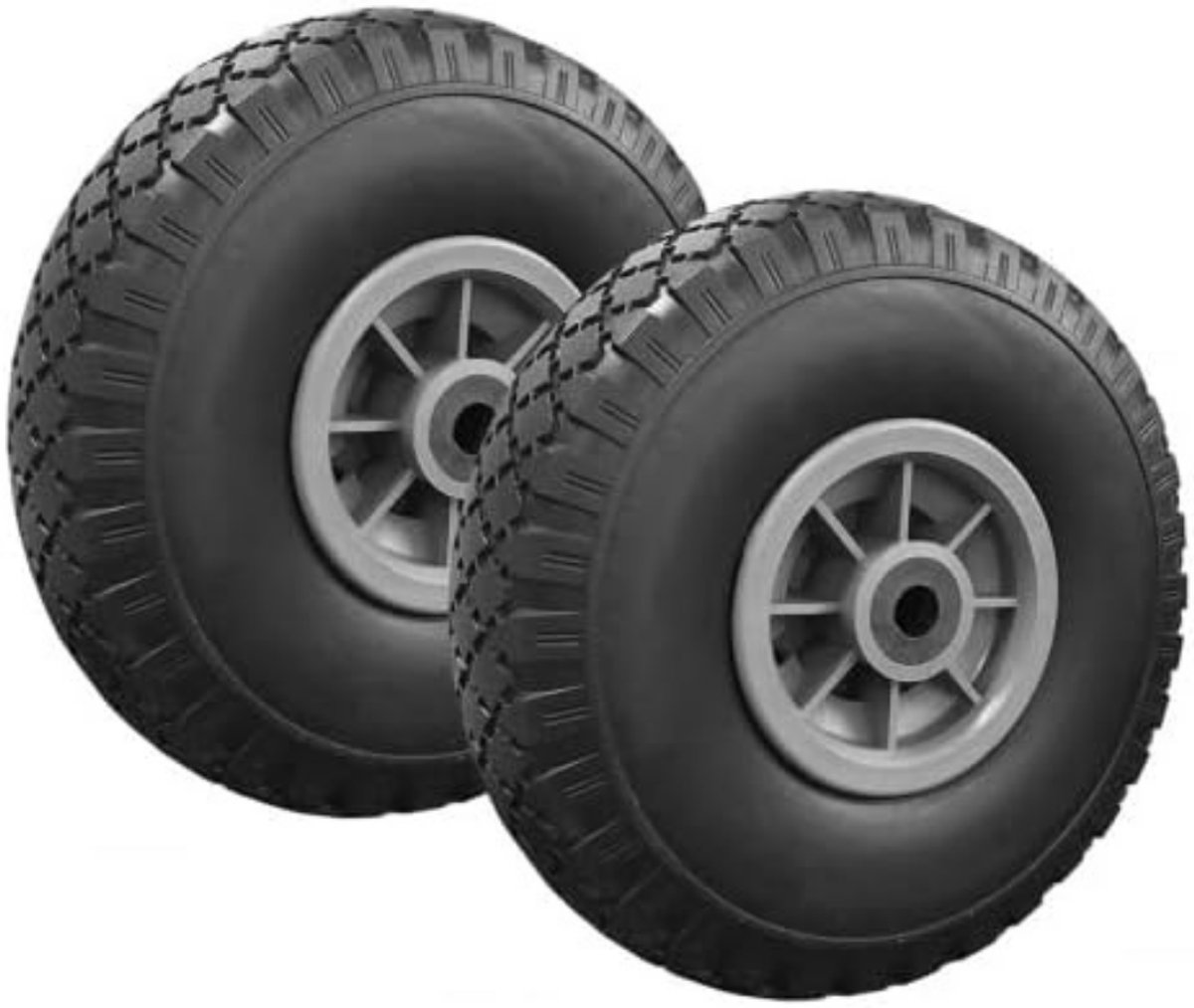 GTB® Steekwagenwielen - Steekwagen - Luchtband Rubber - Zwart -