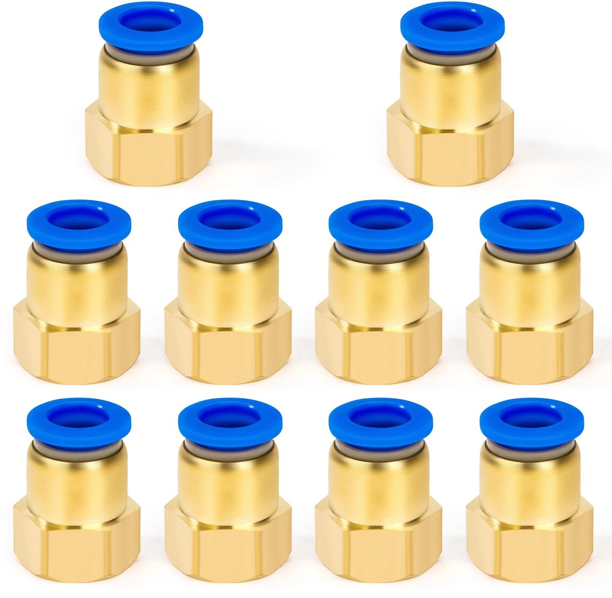 Messing Persluchtsnelkoppeling - 10 Stuks - 10 mm x 3/8 inch