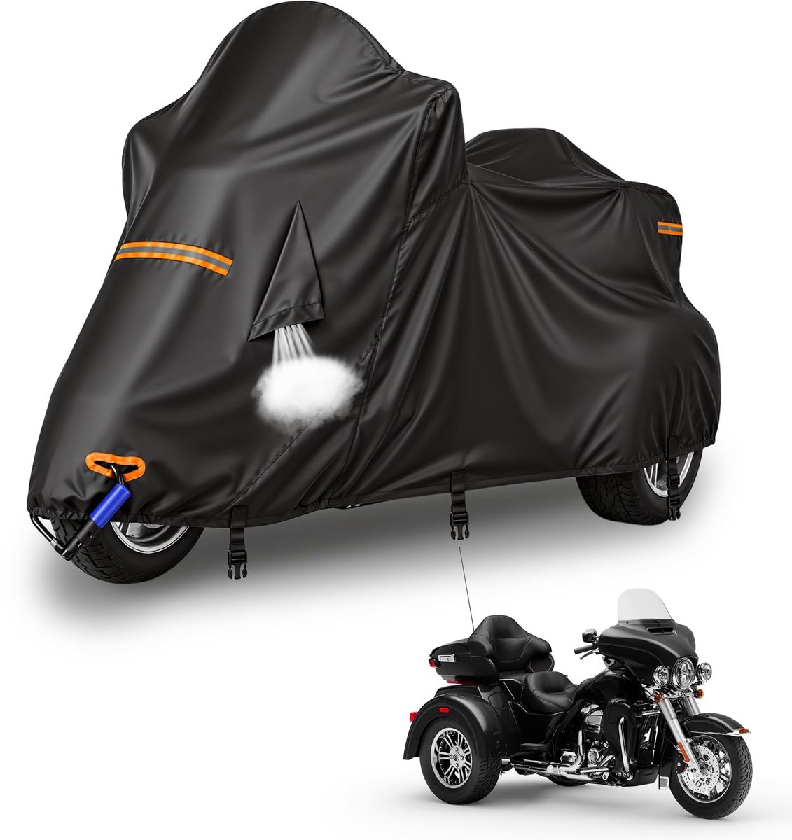 Motorhoes voor Trike - Waterdicht 300D Oxford - 274 x 149 x 149 cm