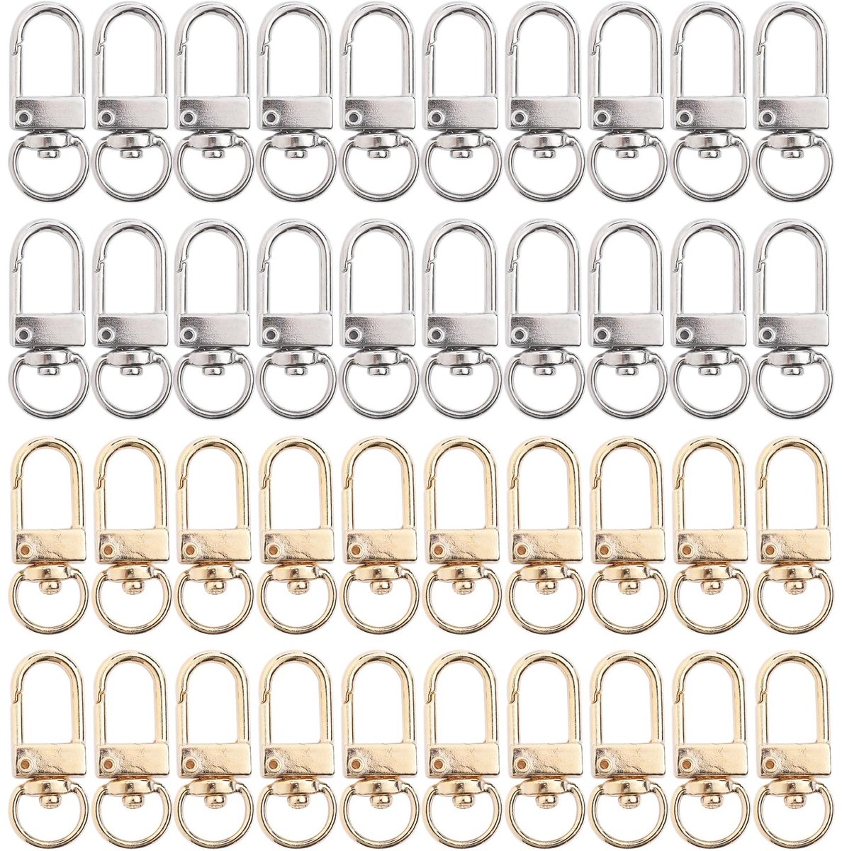 40 Stuks Metaal Haakjes - Duurzame DIY Sleutelhangers