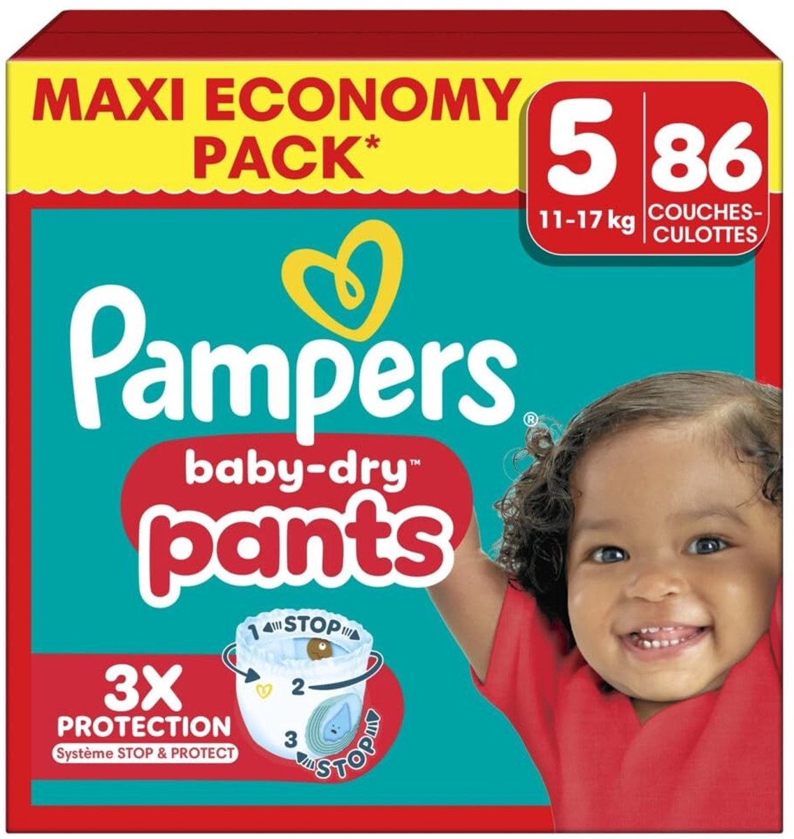 Baby-Dry Pants maat 5 - 86 luiers - 11-17 kg - 360° bescherming