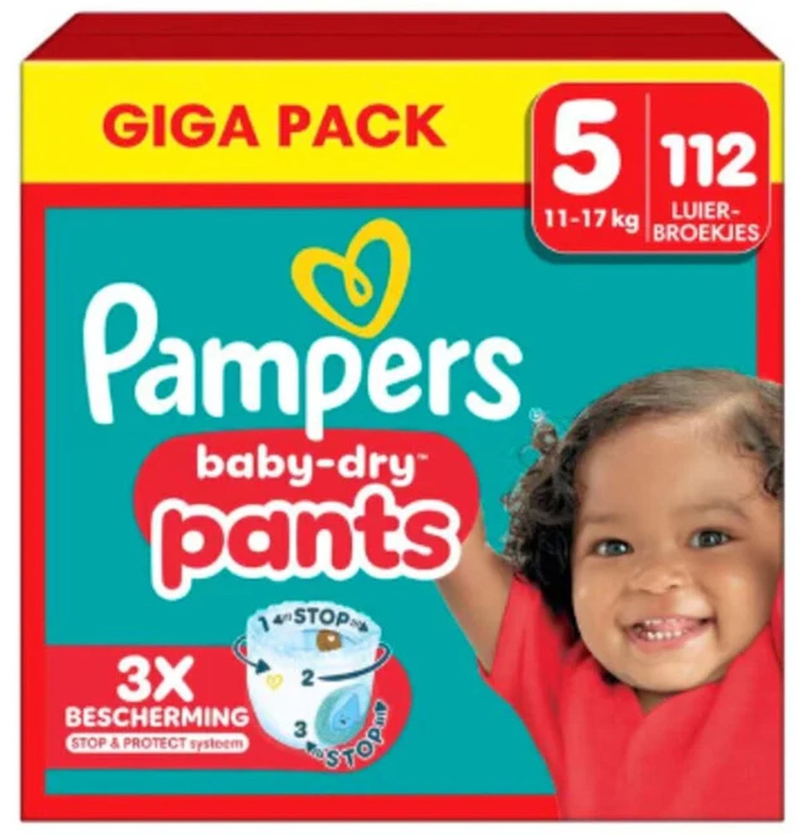 Baby Dry Pants - Maat 5 - Mega Pack - 112 Stuks, 12/17 KG