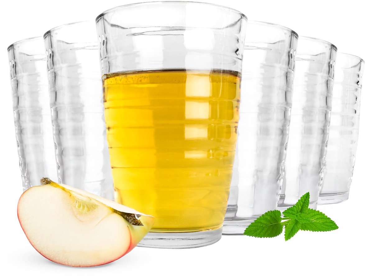 Set van 6 Drinkglazen - 320 ml - Transparant