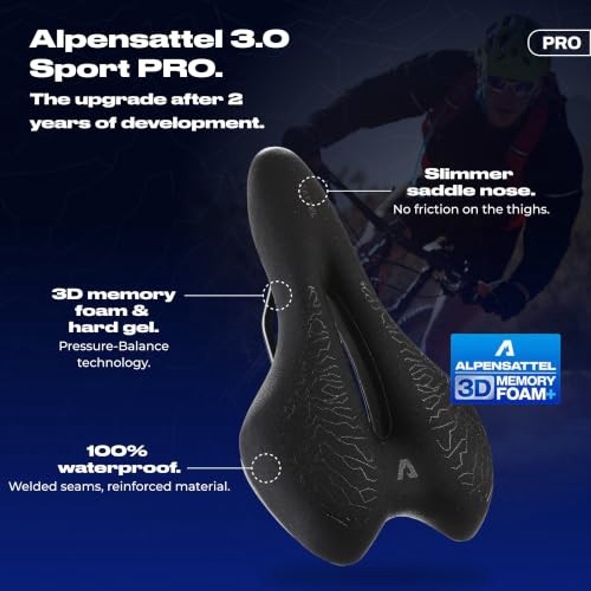 Ergonomische Fietszadel - 3D Geheugenfoam - Voor Mannen en Vrouwen