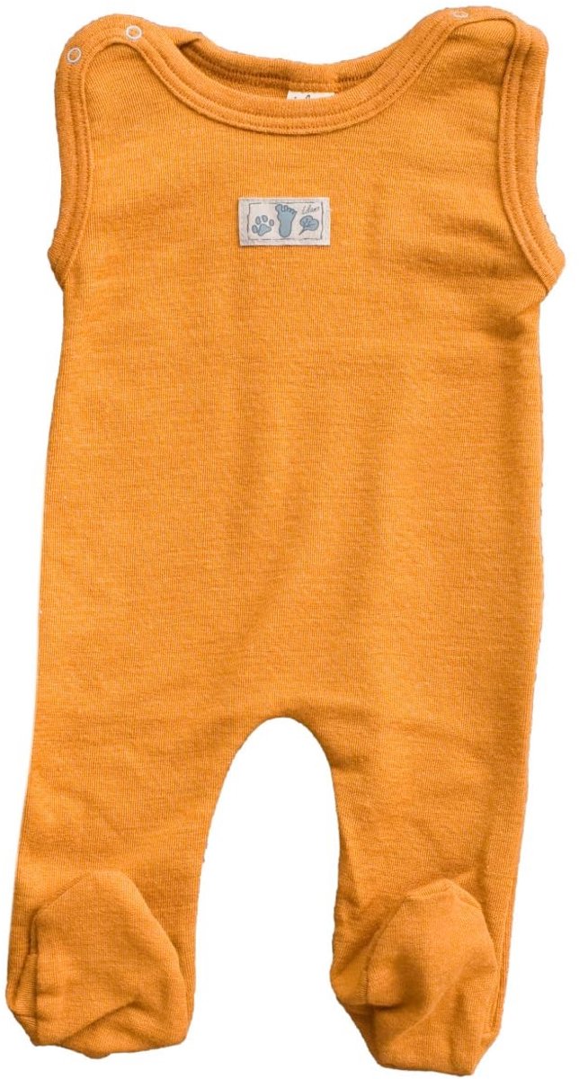 Romper voor Baby - Merino Wol en Zijde - Curry - Maat 62