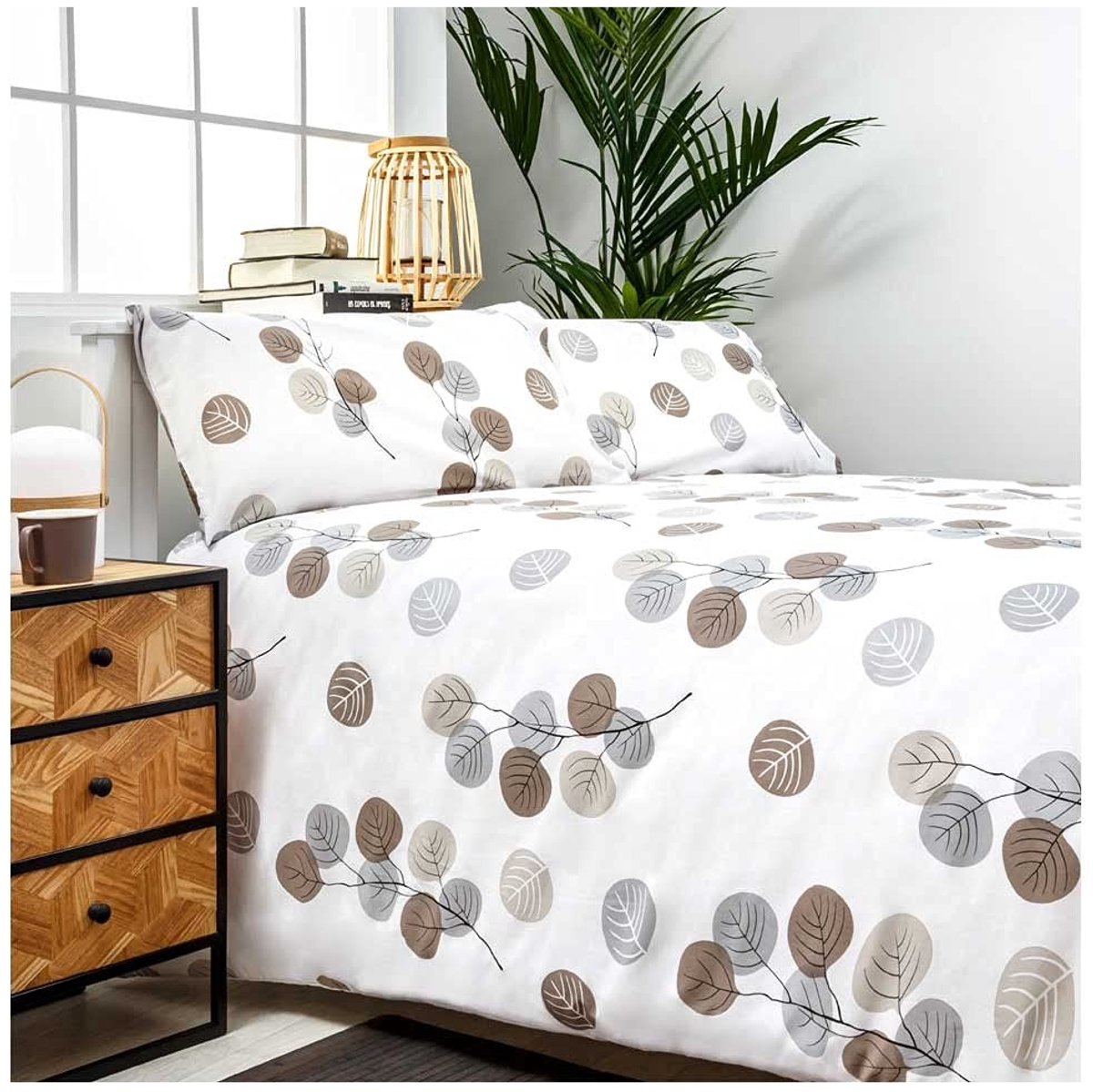 Bedlinnen Set - Organisch Grijs - 90 x 190/200 cm - 3 Delen