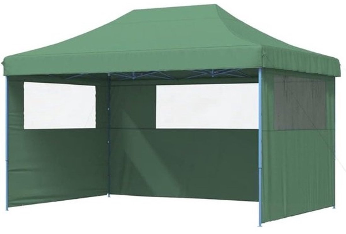 Pop-up Partytent - Paviljoen Tent - Feesten Organiseren - Snel Opbouwbaar - 440 x 292 x 315 cm - Groen