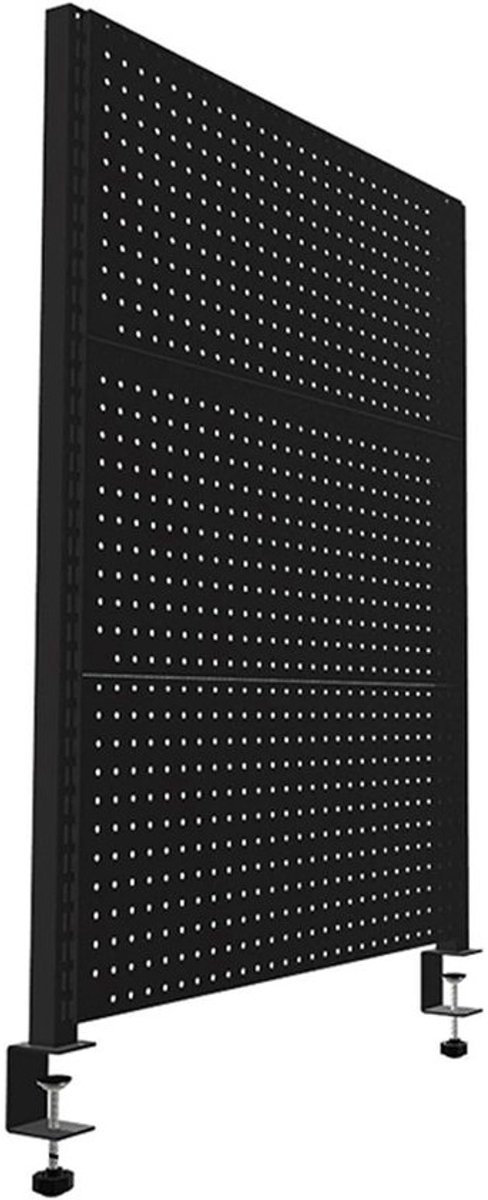 Bureau Organizer Plank - Thuiskantoor Opslag - Werkplek Organiseren - Boren Niet Nodig - 66 x 90 cm - Zwart
