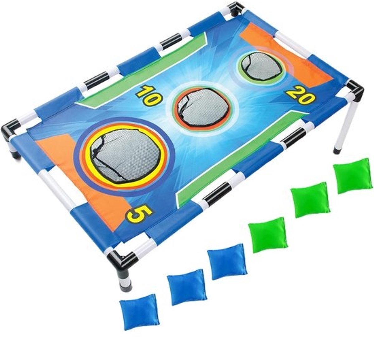 Bonenwerpspel - Cornhole spel - Buitenactiviteit - Compact draagbaar ontwerp - 97 x 57 cm - Meerkleurig