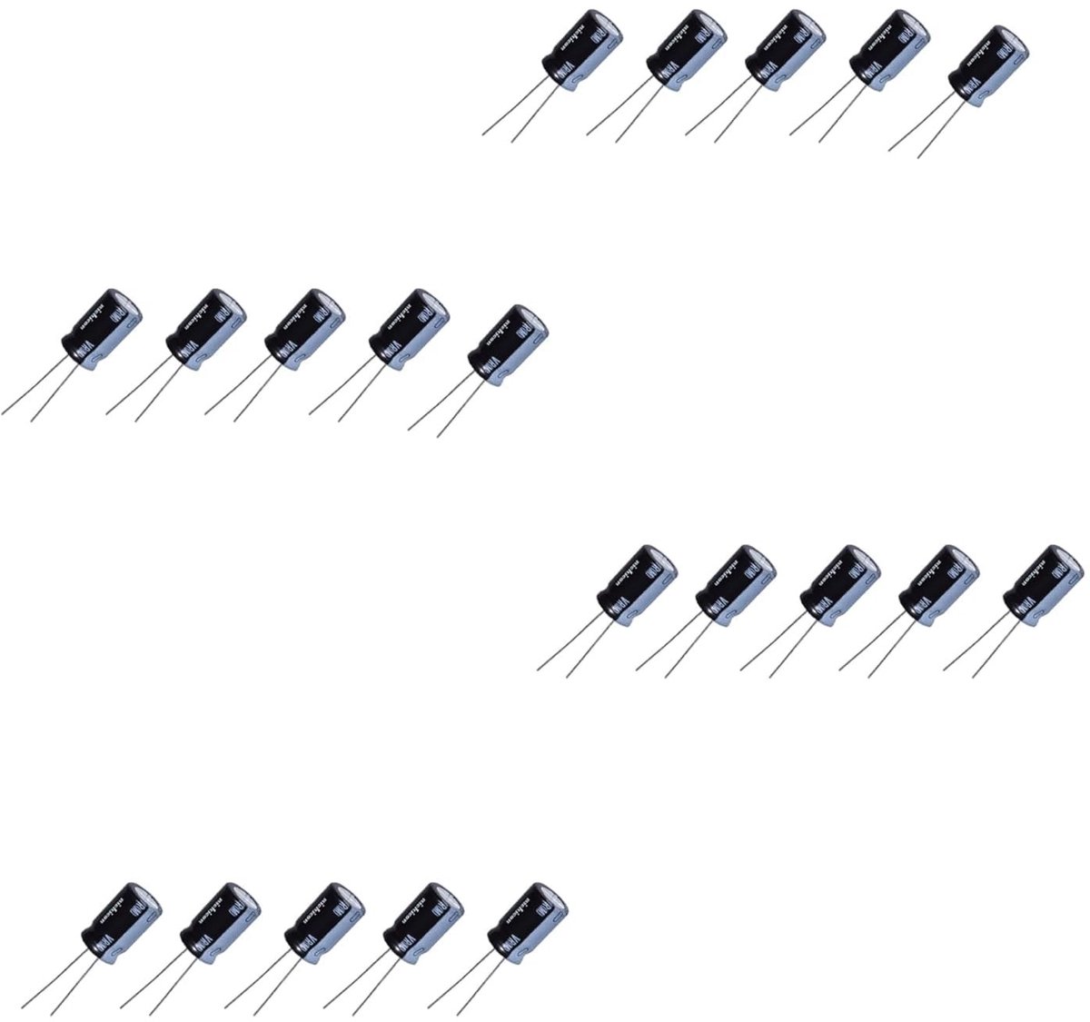 Elektrolytische condensator 3,3µF 50V - Set van 20 stuks voor audio en elektronische toepassingen
