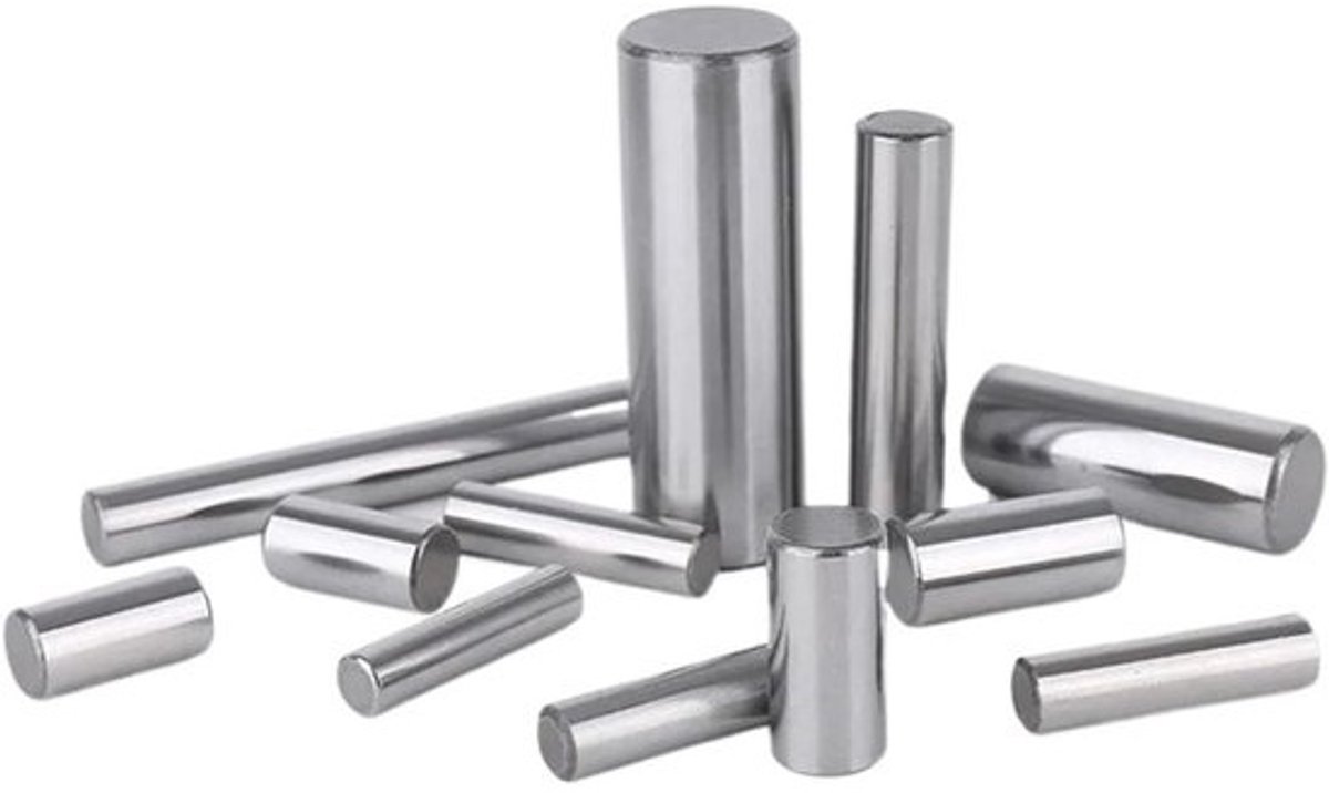 Paspennen RVS - Cilindrische pennen Borgpennen - Machinebouw Meubelmontage - Glad Oppervlak Afschuining - M3 x 40mm 30 stuks - Zilverkleurig
