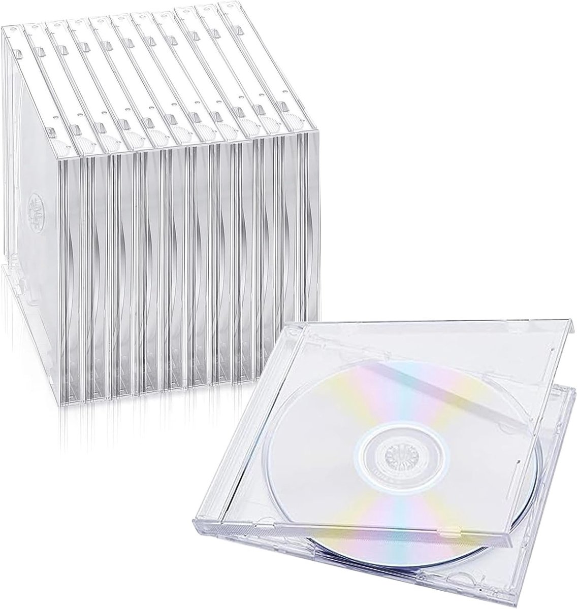 12 stuks CD/DVD hoesjes, lege covers voor archivering van 1 CD, ideaal voor opslag en organisatie