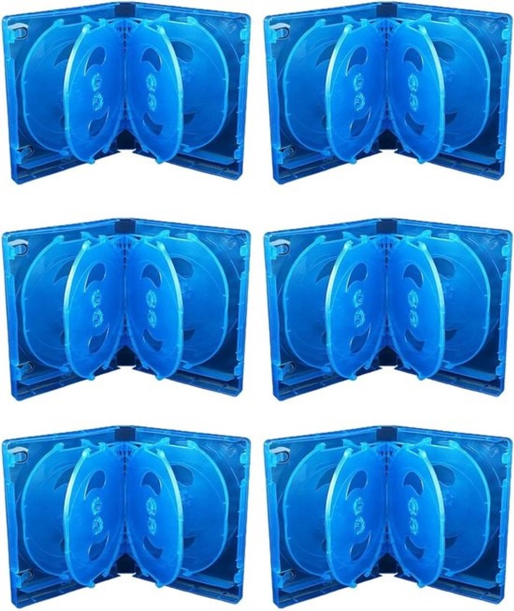 CD Opbergdoos - DVD Doosje - Opslag Media - Dubbelzijdig - 10 Stuks - Blauw