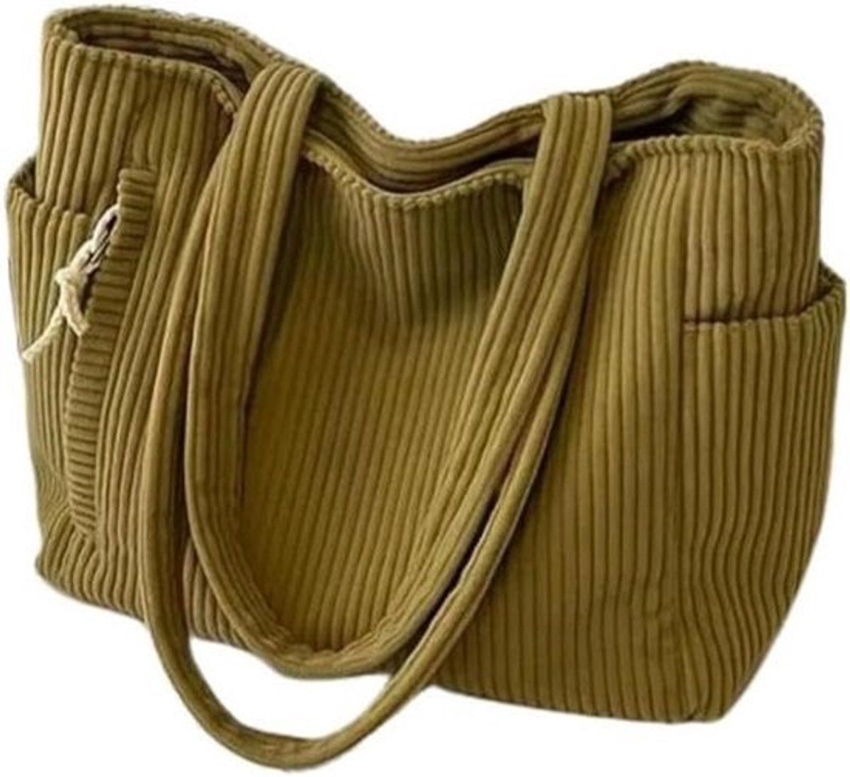 Corduroy Handtas - Schoudertas Dames - Dagelijks Gebruik - Grote Capaciteit - N.v.t. - Ginger