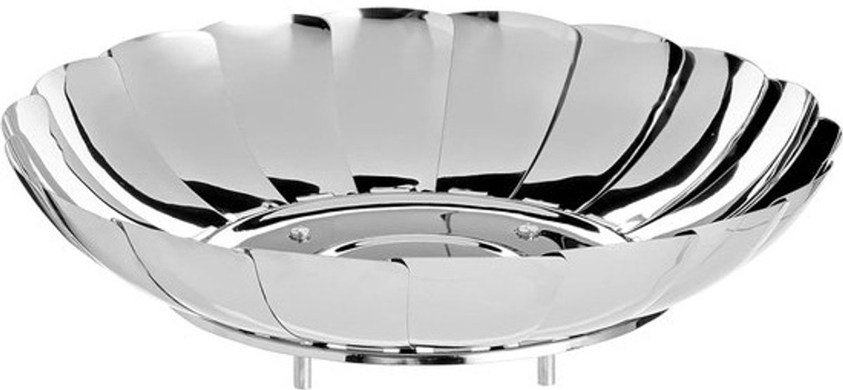 Vuurschaal Opvouwbaar - Buitenhaard Rond - Kampvuur Maken - Inklapbare Voetjes - 27.5 cm Diameter - Zilver