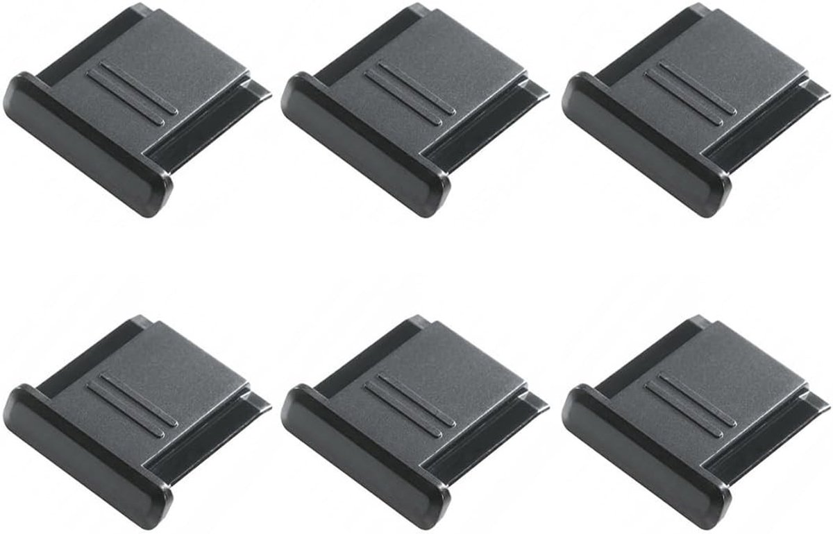 6 Stuks Universele Hot Shoe Covers voor Camera's - Beschermende Hoes voor Nikon, Panasonic en Olympus