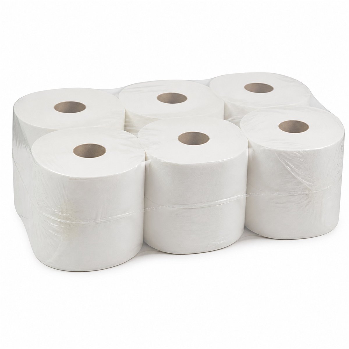 Inpakr Maxi Jumborol Toiletpapier - 6 Rollen - 2-laags Wit Cellulose - 380 m - 1520 Vellen - 61 mm Huls