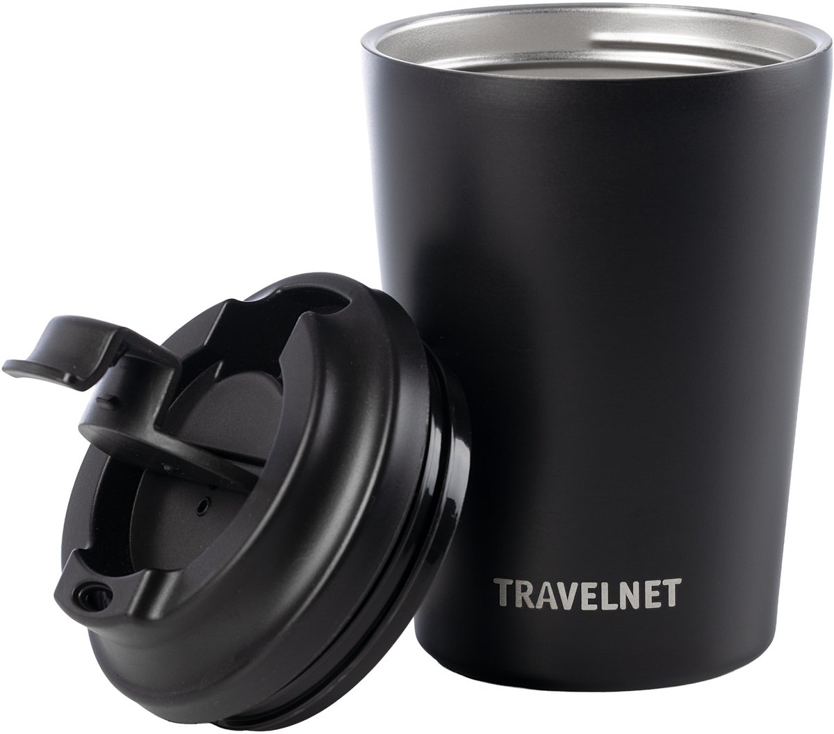 Travelnet thermosbeker – koffiebeker voor onderweg – reisbeker voor koffie en thee – 350 ml – roestvrij staal