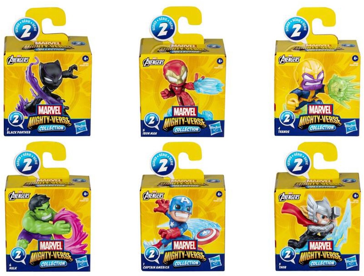 Marvel Mighty-Verse Collection verzamelfiguur in blindbox 7,5x7,5cm 3-Pack