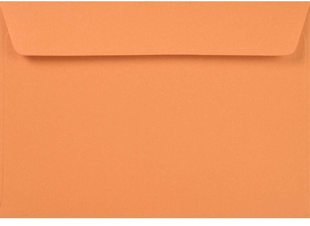Enveloppen Oranje - Papieren Brievenbussen - Uitnodigingen Versturen - Gerecycled Karton - 100 Stuks C6 - Oranje