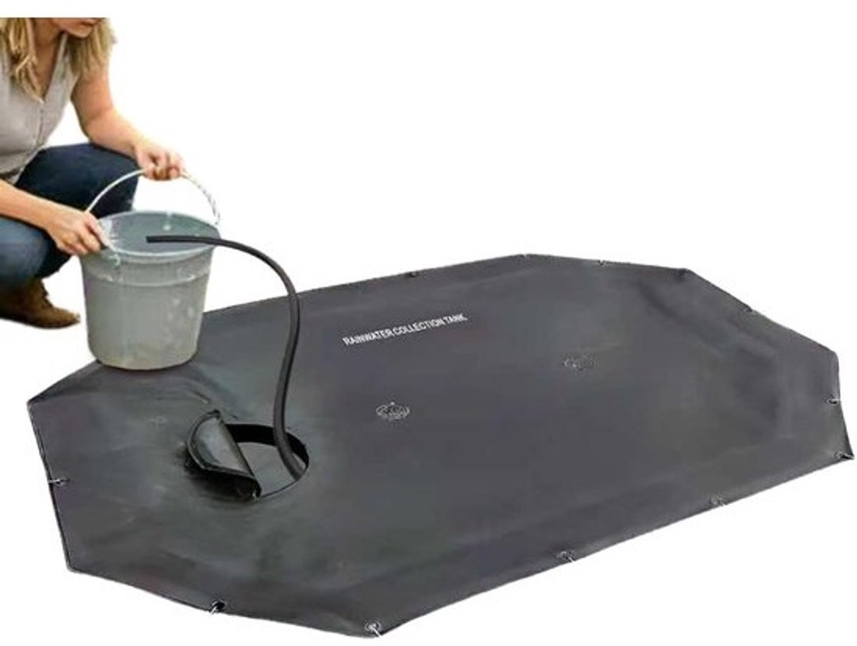 Regenton - Wateropslag Tank - Tuin Bewateren - Vuilfilter Geïntegreerd - 100 x 100 x 50 cm - Zwart