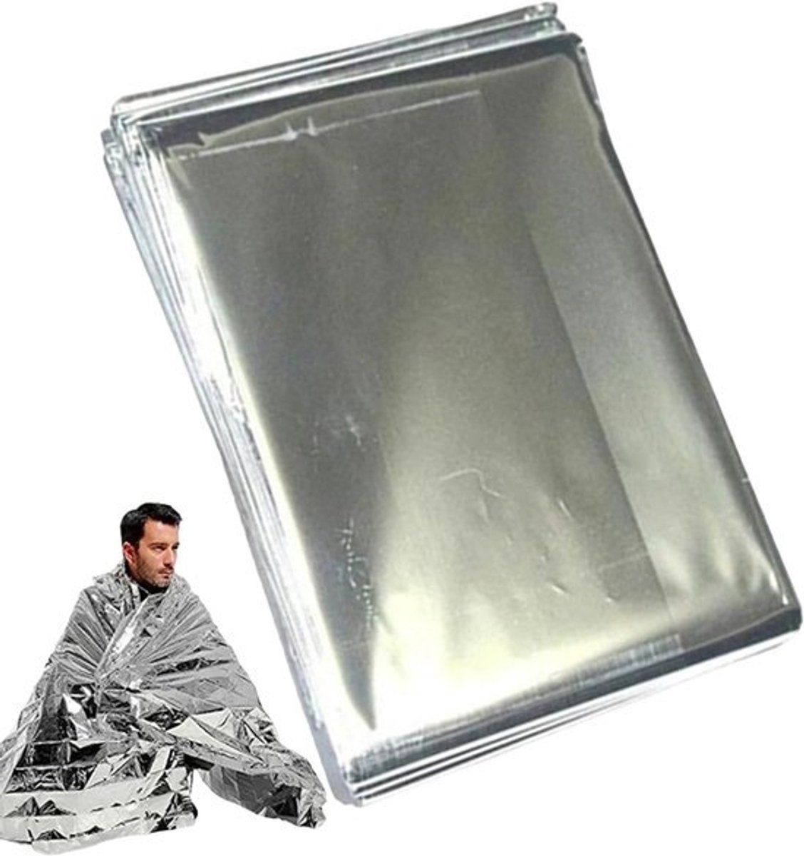 Survival Dekens - Nooddekens Thermisch - Buitenactiviteiten Warm - Wind- en Waterdicht - 160x210 cm - Meerkleurig