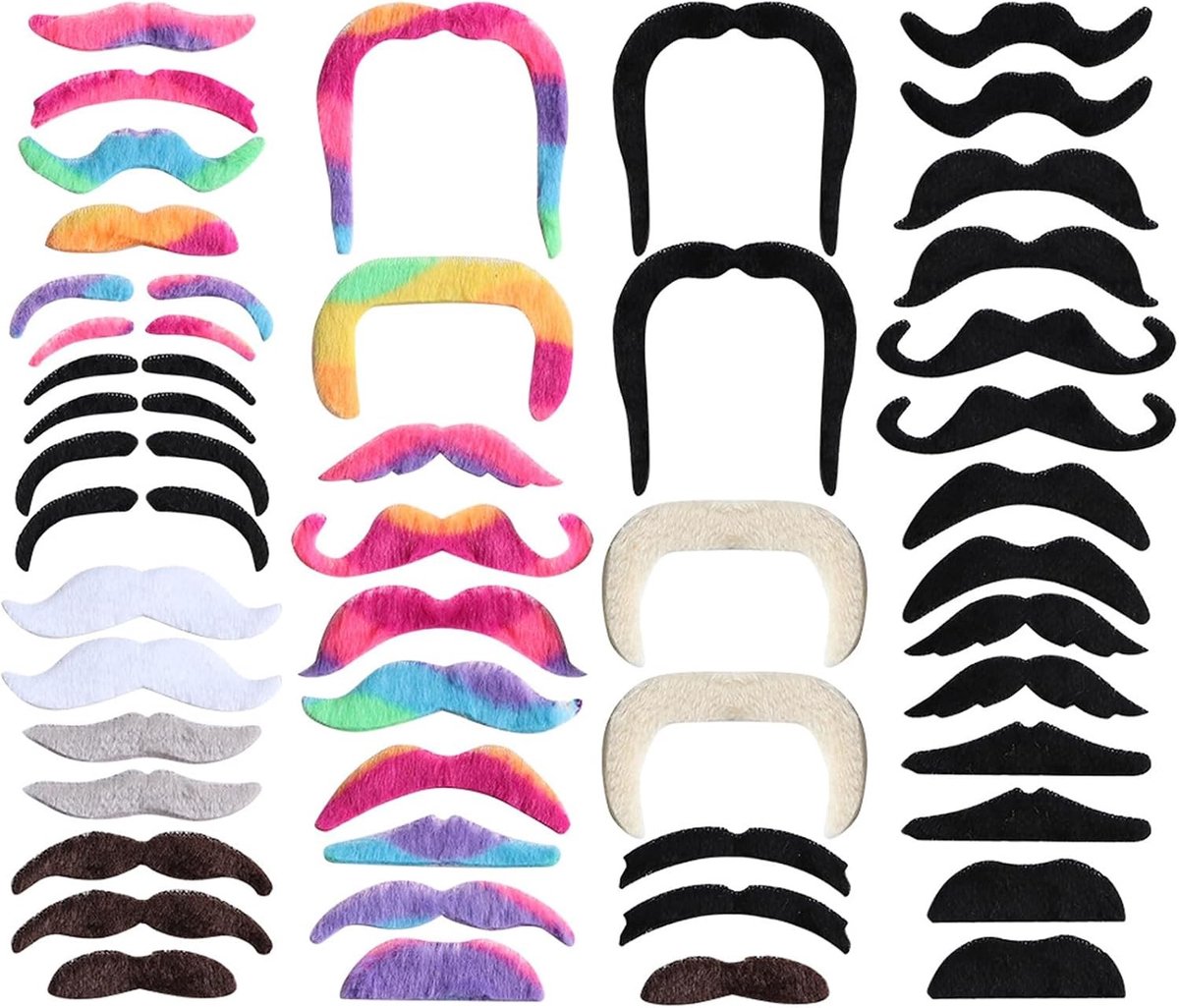 Valse Snorren en Baarden voor Kostuumfeesten, Verjaardagen en Optredens - Zelfklevende Accessoires voor Creatieve Outfits