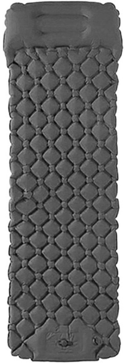 Campingmatras - Luchtbed - Buiten slapen - Zelfopblazend - 37x17x17 cm - Grijs