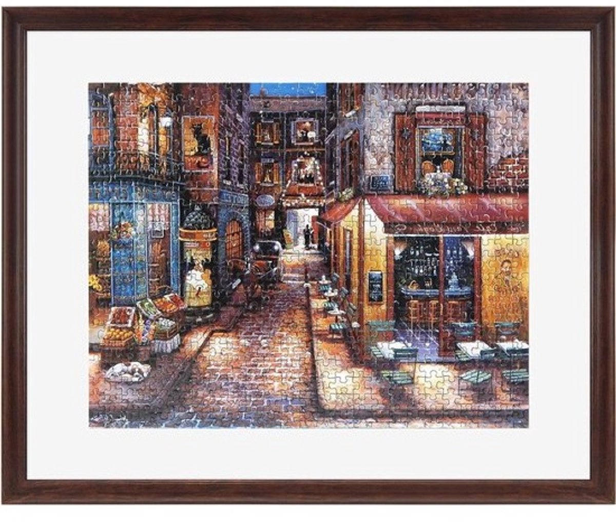 Puzzellijst - Fotolijst Puzzel - Puzzel Presenteren - Dubbelzijdig Achtergrondpapier - 61 x 76 cm - Walnoot