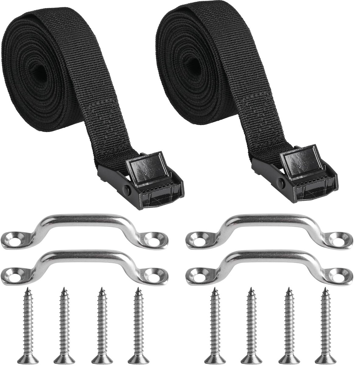 Lashing Straps Kit - 2 Stuks - 1" x 100ft - Zwart